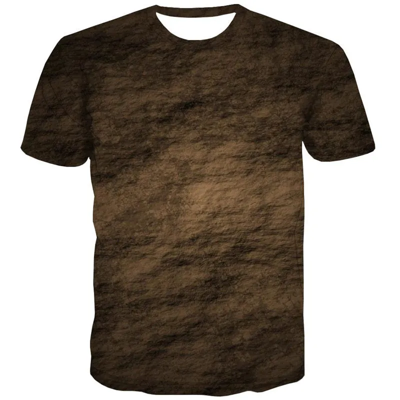 Rock texture t shirt Casual shirt 3D special texture art costume man different Cool