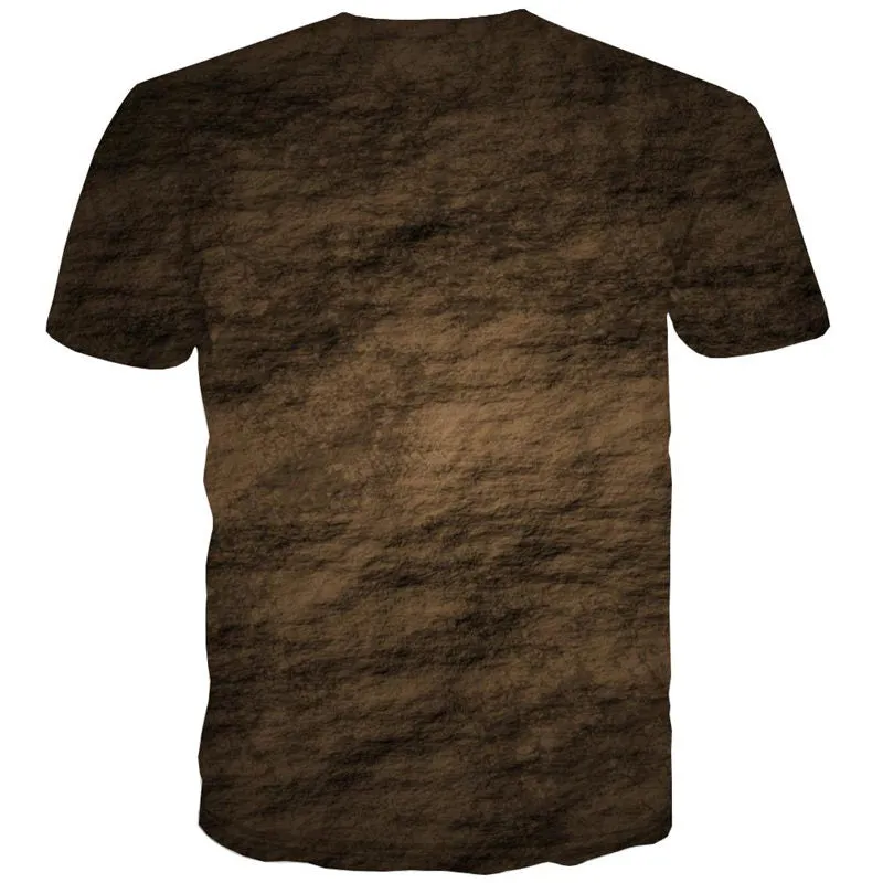 Rock texture t shirt Casual shirt 3D special texture art costume man different Cool