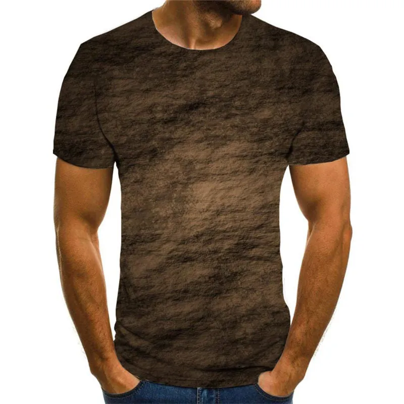 Rock texture t shirt Casual shirt 3D special texture art costume man different Cool