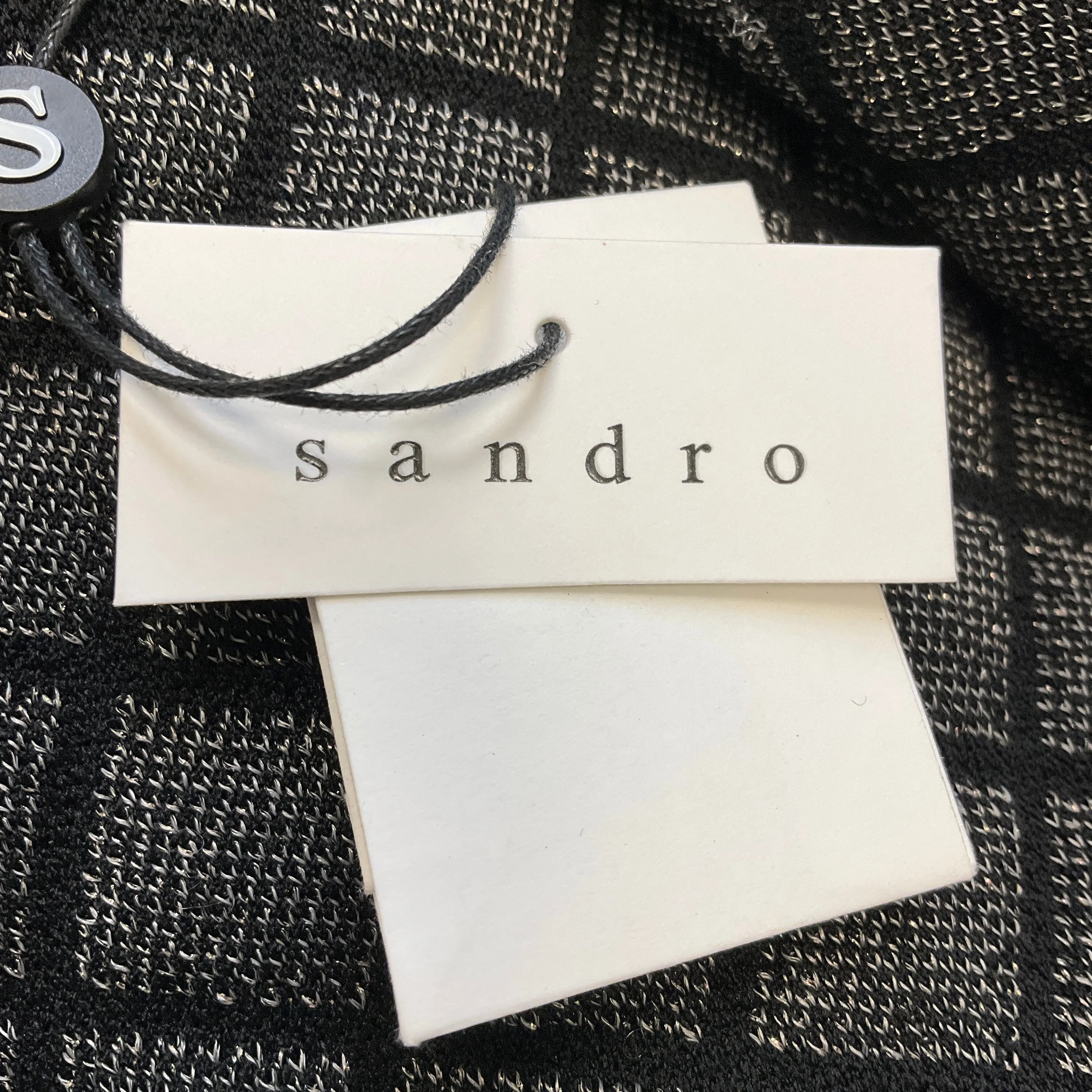 Sandro Black Hamy Quilted Cardigan