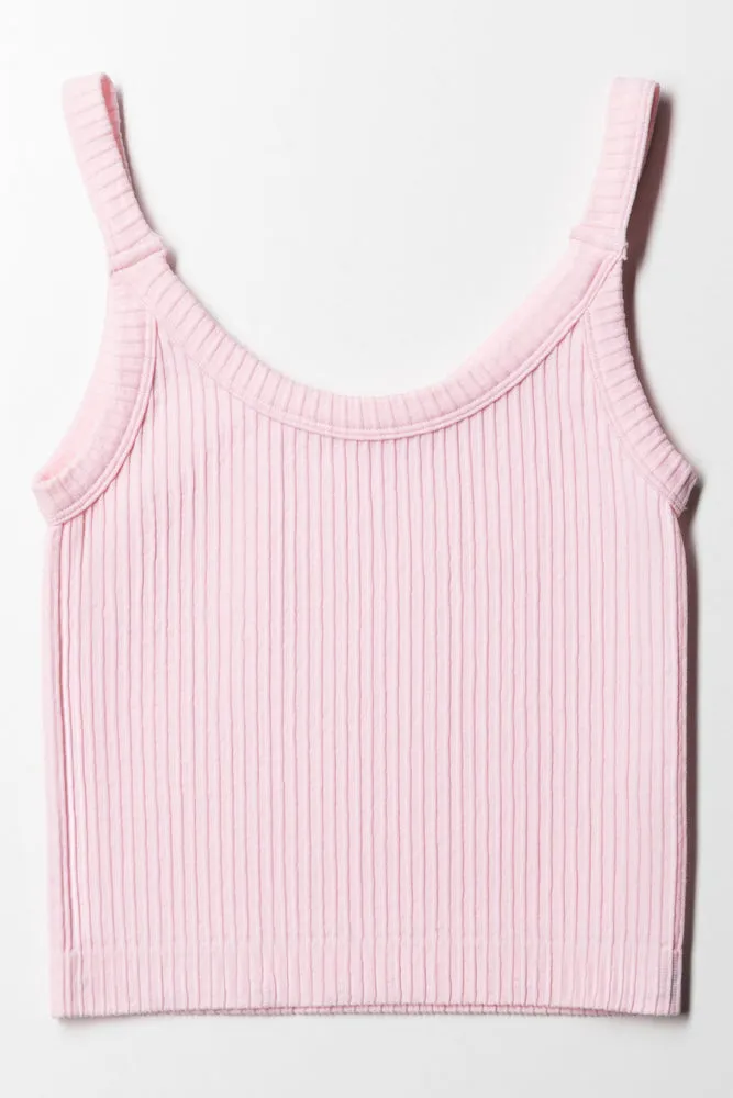 Seamless Strappy Vest Lilac