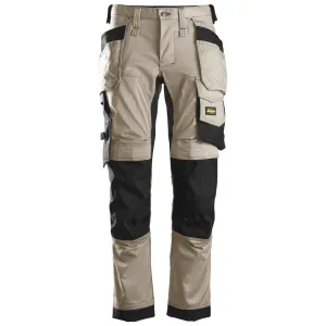 Snickers 6241 AllroundWork, Stretch Work Knee Pad Trousers Holster Pockets Khaki/Black