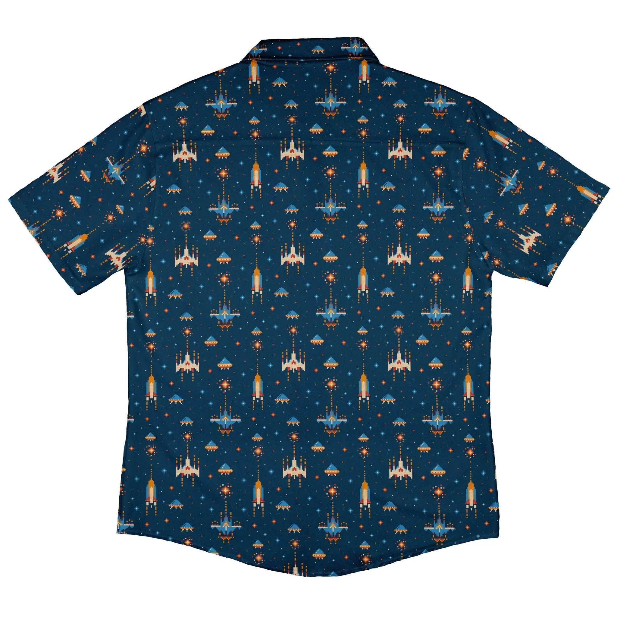 Space Retro Arcade Button Up Shirt