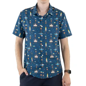 Space Retro Arcade Button Up Shirt