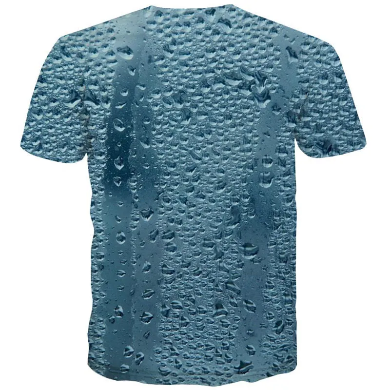 Water droplet pattern on glass tshirt shirt tee special texture Cool art costume man different